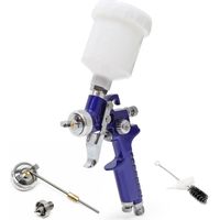 Wiltec Pistolet à peinture professionnel H2000P – HVLP – avec buse de 0,5 / 0,8 mm et godet de 125 ml – Aérographie, Tanning, Tatouage, Nail Art, Manucure