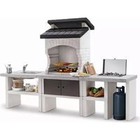 cucina da esterno palazzetti "bilbao" in cemento 270x70x186 cm