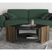 Couchtisch Marbel Walnuss Marmor Optik
