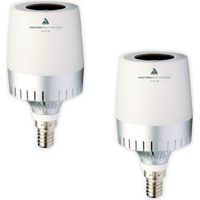 Lot de 2 ampoules LED E14 Bluetooth + enceinte avec télécommande - Chacon