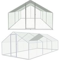 Freilaufgehege – Hühnerstall aus Metall begehbar, Tür & Riegel – Freigehege für Hühner, Kleintiere & Pflanzen - 3x6x2m mit 18 m² Lauffläche