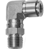 Riegler L-Steckverschraubung, drehbar, R 3/8 a., Schlauch-Ø 10, ES 1.4404