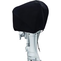 Außenbordmotorabdeckung, wasserdicht, 600D Oxford-Gewebe, für Motoren bis zu 52 x 27 x 32 cm, schwarz.