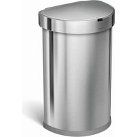 Simplehuman - Cubo de basura con apertura sin contacto con sensor de movimiento, 45 l, acero inoxidable cepillado ST2009