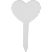 Lot 100 étiquettes forme coeur – PVC – résistant eau – jardinage – blanc