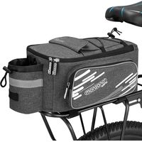 Monzana Rear Rack Bike Bag Bicycle Trunk 12 L Accessories Shoulder Pannier Storage Cycling Multifunctional Insulated Carrier Pocket 30x16x15cm grau (de)
