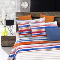 Italian Bed Linen Fantasy Completo Letto, Microfibra, Strisce, Singolo