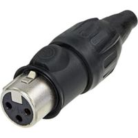 Neutrik - Conector de cable XLR de 3 polos - Hembra - Resistente - Protección exterior verdadera (parte superior)