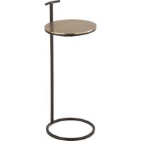 Bout de canapé métal doré et noir design contemporain - Doré finition mate et noir profond