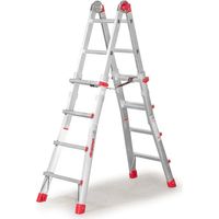Escalera telescópica faraone telescopic ladder 8+8 peldaños 150 kg