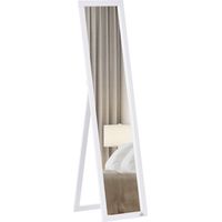 Espejo de Cuerpo Entero de Pie o Colgar Moderno Blanco 37x37x154 cm