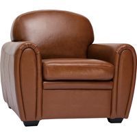 Brauner Vintage-Ledersessel CLUB
