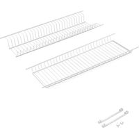 Egouttoir à vaisselle en acier laminé blanc - Armoire de cuisine Taille: Module 80