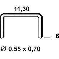Alsafix Tackerklammern Type 53 6mm - Rückenbreite 11,3mm, Stahldraht verzinkt - 6000 Stück