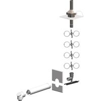 ATEC Set base installazione nel vano aria ambiente indip.DN60/100 montante DN60 Acciaio, 0571