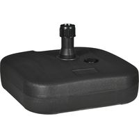 Support de Parasol 20 kg/30 kg Base de Sombrilla avec Eau ou Sable HDPE Noir 46x45x26cm