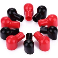 S-giant Lot de 10 Cache-bornes de batterie Cache-bornes isolants en plastique souple Positif et Négatif Rouge et Noir