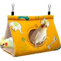Parrot Hammock Bird Nest Warm Soft Plush Hammock Hanging Cage Tent for Parakeet Cockatiel Amazons Cockatoo Canary Cage Toy L