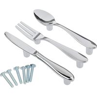 3 stücke Messer Löffel Gabel Küche Schrank Schublade Schrank Pull Hülse Knöpfe
