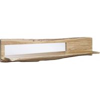 Mensola 120x22x38 cm da interno in legno di acacia con specchio Melbourne