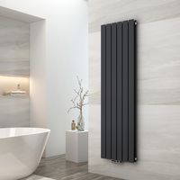 EMKE Radiateur eau chaude en acier Radiateur Double couche Tube plat Montage mural Anthracite 160x46cm
