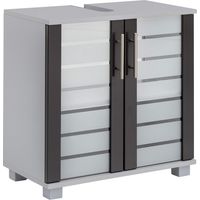 Schildmeyer Mobile base per lavabo Niko 113295, argento-antracite lucido, 59,8/32,6/62,4 cm