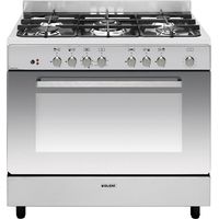 Glemgas – Piano de cuisson mixte 90 cm – 5 feux gaz – Four électrique multifonction – Chaleur tournante – Nettoyage catalytique – GE960CVIX2