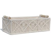 Handmade Woven Decorative Basket for Countertop Toilet Tank Shelf Cabinet Organizer for Bedroom Livingroom Home