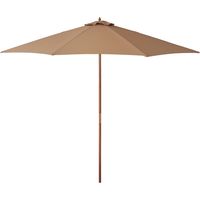 Sonnenschirm Ø 300 cm, Sonnenschirm mit UV Schutz Balkonschirm Strandschirm stabil Marktschirm Sonnenschutz für Strand Terrasse Garten, Khaki