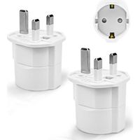 Adaptateur Prise Anglaise, Adaptateur de Voyage France vers UK, Adaptateur de Prise,Adaptateur Type G (Blanc)