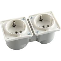 presa doppia Berker Integro senza cornice bianco polare