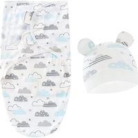 Lot de 1 Kids Baby Couvearture D'emmaillotage Baby 0-6 Mois Langes Bebe pour Nouveau-Né Langes en 100% Coton né Garçon et Fille Puériculture Bebe(bleu)