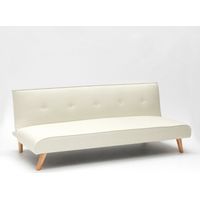 Schlafsofa 2-Sitzer aus Stoff für Wohnzimmer Design Larimar - Weiß