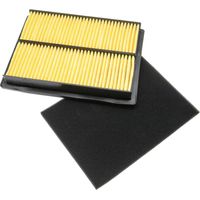 vhbw filtre à air + préfiltre remplacement pour Honda 17218-ZJ1-840 17210-ZJ1-842, 17210-ZJ1-841 pour tondeuse tracteur - set de 2 filtres