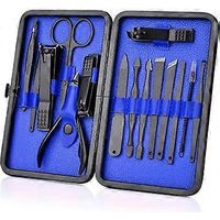 Kit de manucure et pédicure 15 en 1 : coupe-ongles en acier inoxydable pour les mains et les pieds, kit de pédicure professionnel.