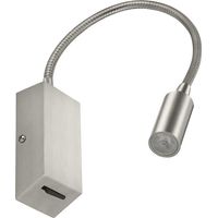 Applique lecteur tilt LEIDEN LED SMD 3W 240lm CRI80 3000K 35º Nickel satin
