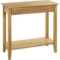 Console en Bois Avec Tiroir "Mani" 75cm Chêne