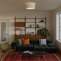 Plafonnier moyen en tissu - Made in Italy