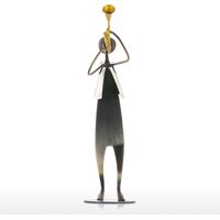 Snow-Statue and other decorative object Cowboy Band / Trumpet Music Trumpet Playing Metal Iron Sculpture Handmade Baking Painting Technology