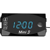 YMYNY Compteur Moto Digital - Compteur Moto Universel, 6V-30V Moto Horloge Électronique Thermomètre Voltmètre IP67 Étanche À La Poussière Étanche Montre LED