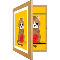 Cadre photo A4 pour dessins d'enfants, en MDF écologique, cadre photo collage A4 pour enfants, en bois
