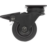 copia de Rueda con freno NOVO D. 50 mm negra con placa giratoria, H. 72 mm