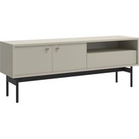Selsey OLAR- Mueble de TV con 2 puertas y cajón - 154 cm - greige