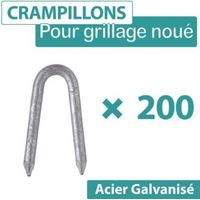 200 Crampillons Acier Galvanisé - Diamètre 3,5mm - Longueur 35mm