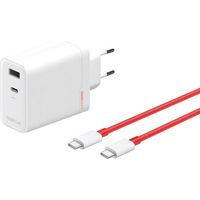 Chargeur OnePlus SUPERVOOC 120 W 2 ports avec câble blanc
