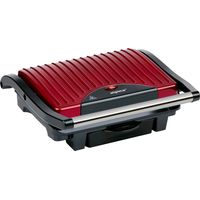 ALPINA Grill de contact, multigrill, panini, sandwich, viande, noir/rouge, 1000W