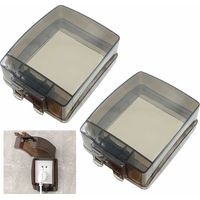 Plastic Waterproof Box Wall Switch Hidden Water Box Cover Socket Cover Splash Guard Box Universal Sockets Bathroom Kitchen Accessory (Transparent), -