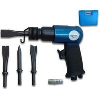 Walmec 8019186056680 62002 ASTUROMEC Scalpello Pneumatico in Alluminio Verniciato 6,2 bar 220 lt-min 3500-5000 colpi-min Attacco Aria 1-4'' con Innesto D Valigetta 4 Scalpelli Molla Bloccaggio colore