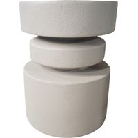 Mesa de Centro Rebecca Mobili Alvo 46x35x35 cm MGO Blanco Moderno