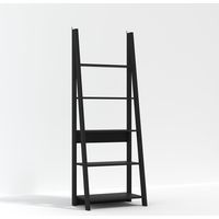 Tiva Ladder Bookcase - MDF - L38.6 x W64 x H175.4 cm - Black